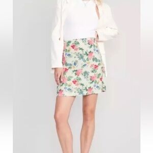 Old Navy High Waisted Linen Blend Mini‎ A-Line Mini Skirt Womens Medium (1587)